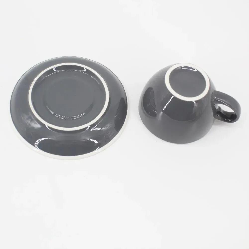 BREVILLE Home Barista Latte Art Coffee Espresso Cappuccino Cup With Saucer Gray